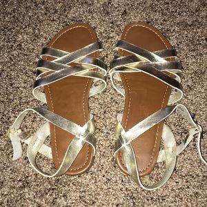 Gold Sandals from Target